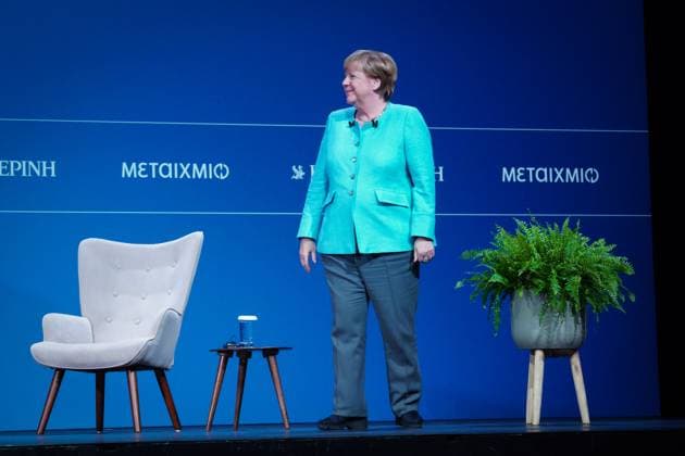 News Themen der Woche KW27 Angela Merkel - A Conversation With Alexis Papachelas, On The Occasion Of The Release Of Her Book Freedom Former Chancellor of Germany Angela Merkel participates in an interview with Alexis Papachelas during the presentation of her book Freedom at the Stavros Niarchos Foundation in Athens, Greece, on July 2, 2025. Athens Greece  Copyright: xGiorgosxArapekosx originalFilename: arapekos-notitle250702_npNrA.jpg