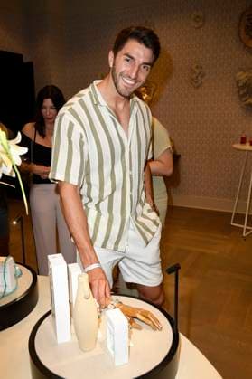 Dennis Gries bei der Thomas Sabo Elyndra Kollektionspräsentation auf der Berlin Fashion Week S S 2026 im Hotel de Rome. Berlin, 02.07.2025