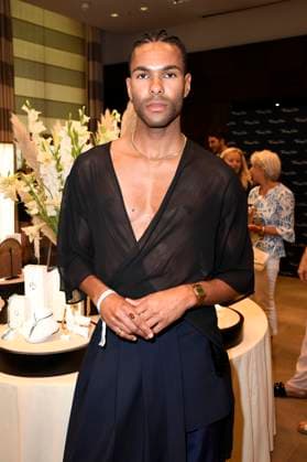 Eliob Demofike bei der Thomas Sabo Elyndra Kollektionspräsentation auf der Berlin Fashion Week S S 2026 im Hotel de Rome. Berlin, 02.07.2025