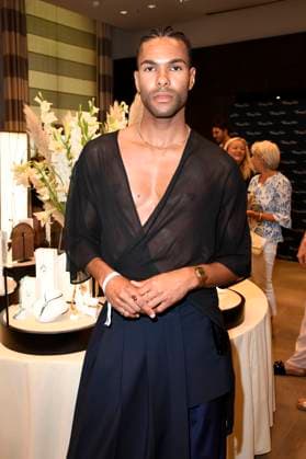 Eliob Demofike bei der Thomas Sabo Elyndra Kollektionspräsentation auf der Berlin Fashion Week S S 2026 im Hotel de Rome. Berlin, 02.07.2025