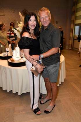 Alexandra Polzin mit Ehemann Gerhard Leinauer bei der Thomas Sabo Elyndra Kollektionspräsentation auf der Berlin Fashion Week S S 2026 im Hotel de Rome. Berlin, 02.07.2025