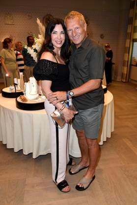 Alexandra Polzin mit Ehemann Gerhard Leinauer bei der Thomas Sabo Elyndra Kollektionspräsentation auf der Berlin Fashion Week S S 2026 im Hotel de Rome. Berlin, 02.07.2025
