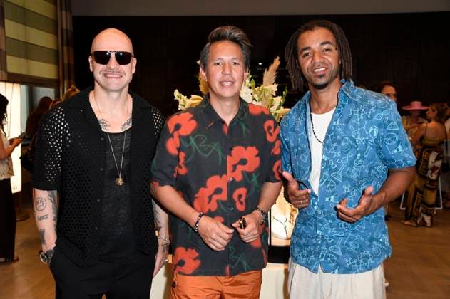 Mateo Jasik, Matthias Hafemann und John Magiriba Lwanga von Culcha Candela bei der Thomas Sabo Elyndra Kollektionspräsentation auf der Berlin Fashion Week S S 2026 im Hotel de Rome. Berlin, 02.07.2025