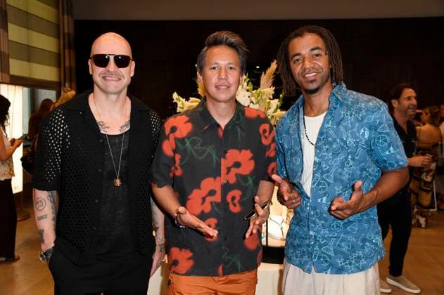 Mateo Jasik, Matthias Hafemann und John Magiriba Lwanga von Culcha Candela bei der Thomas Sabo Elyndra Kollektionspräsentation auf der Berlin Fashion Week S S 2026 im Hotel de Rome. Berlin, 02.07.2025