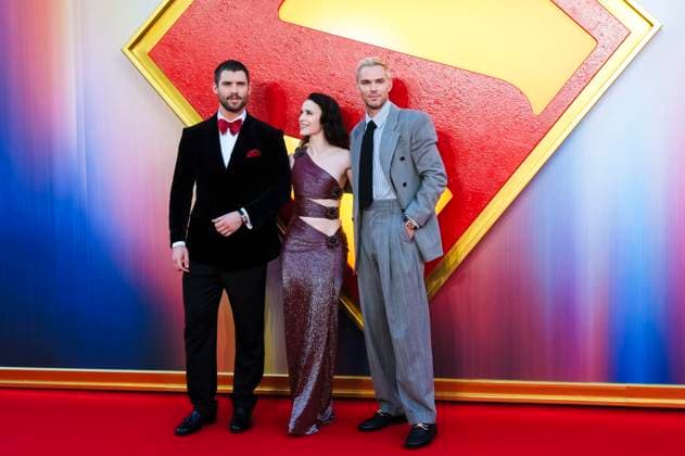 David Corenswet , Rachel Brosnahan und Nicholas Hoult beim Fan Event zum Kinofilm Superman im Cineworld Leicester Square. London, 02.07.2025