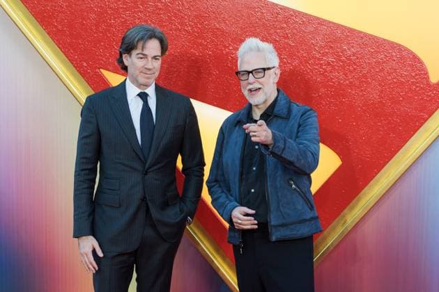 Red Carpet Arrivals for Superman Film in London LONDON, UNITED KINGDOM - JULY 02: Peter Safran (L) and James Gunn attend a fan event at Cineworld Leicester Square for Superman , DC Studios’ first feature film to hit the big screen in London, United Kingdom on July 02, 2025. Wiktor Szymanowicz Anadolu London United Kingdom. Editorial use only. Please get in touch for any other usage.  Copyright: x2025xAnadoluxWiktorxSzymanowiczx
