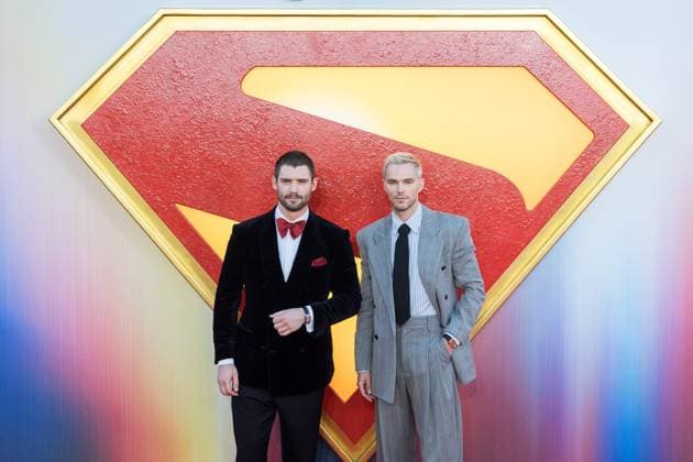 Red Carpet Arrivals for Superman Film in London LONDON, UNITED KINGDOM - JULY 02: David Corenswet (L) and Nicholas Hoult attend a fan event at Cineworld Leicester Square for Superman , DC Studios’ first feature film to hit the big screen in London, United Kingdom on July 02, 2025. Wiktor Szymanowicz Anadolu London United Kingdom. Editorial use only. Please get in touch for any other usage.  Copyright: x2025xAnadoluxWiktorxSzymanowiczx