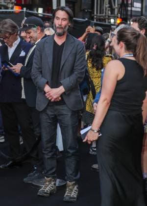 Arrivals for the Jamie Lloyd production of Evita at The London Palladium Featuring: Keanu Reeves Where: London, United Kingdom When: 02 Jul 2025 Credit: John Rainford Cover Images EDITORIAL USE ONLY. NOT FOR USE BY NEWSPAPERS BASED IN THE UK. Copyright: xx coverimg54888794
