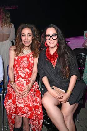 Anastasia Zampounidis und Miyabi Kawai bei der Marcel Ostertag Fashion Show auf der Berlin Fashion Week S S 2026 in der Uber Eats Music Hall. Berlin, 02.07.2025