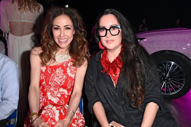 Anastasia Zampounidis und Miyabi Kawai bei der Marcel Ostertag Fashion Show auf der Berlin Fashion Week S S 2026 in der Uber Eats Music Hall. Berlin, 02.07.2025