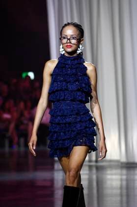 Model bei der Marcel Ostertag Fashion Show auf der Berlin Fashion Week S S 2026 in der Uber Eats Music Hall. Berlin, 02.07.2025