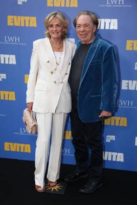Evita Opening Night London, UK. Andrew Lloyd Webber and Madeleine Gurdon at the opening night for Evita by the Jamie Lloyd Company at the London Palladium. 1st July 2025. LMK11-S020725-001 Steve Bealing Landmark Media 