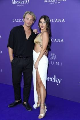 Sarah Engels and Joti Polizoakis beim LASCANA SUMMER CLUB im Rahmen der Berlin Fashion Week im Maaya in Berlin am 02.07.2025