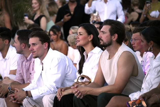 Janina Uhse und Christian Wackertbeim LASCANA SUMMER CLUB im Rahmen der Berlin Fashion Wee k im Maaya in Berlin am 02.07.2025