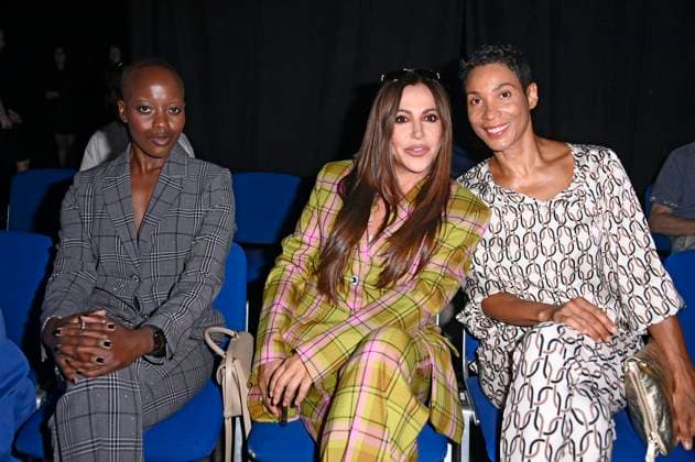 Florence Kasumba, Simone Thomalla und Annabelle Mandeng bei der Kilian Kerner Fashion Show auf der Berlin Fashion Week S S 2026 in der Uber Eats Music Hall. Berlin, 02.07.2025