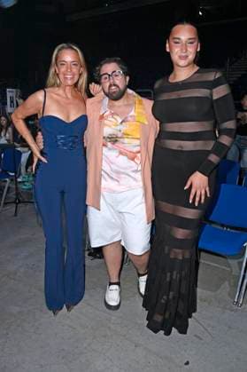 Marina Hoermanseder, Steven Preisner und Katharina Damm bei der Kilian Kerner Fashion Show auf der Berlin Fashion Week S S 2026 in der Uber Eats Music Hall. Berlin, 02.07.2025