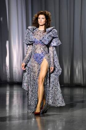 Model bei der Kilian Kerner Fashion Show auf der Berlin Fashion Week S S 2026 in der Uber Eats Music Hall. Berlin, 02.07.2025