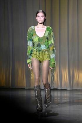 Model bei der Danny Reinke Fashion Show auf der Berlin Fashion Week S S 2026 in der Uber Eats Music Hall. Berlin, 02.07.2025