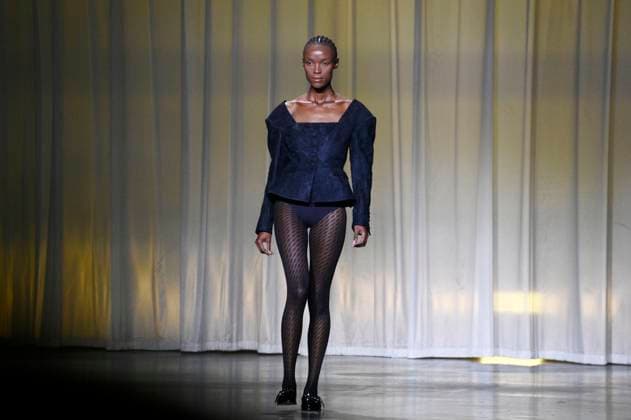 Model bei der Danny Reinke Fashion Show auf der Berlin Fashion Week S S 2026 in der Uber Eats Music Hall. Berlin, 02.07.2025