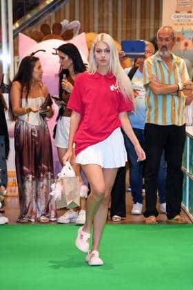 Daniela Djokic beim WALK of Mumuso in der Mall of Berlin im Rahmen der Berlin Fashion Week SS26 (Frühling Sommer 2026) am 03.07.2025