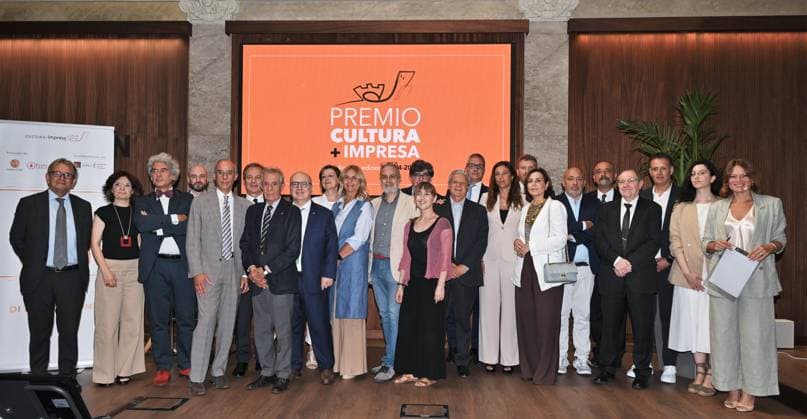 Milan, Italy CULTURE + BUSINESS AWARD 2024 2025 Enhance and promote Sponsorships and Partnerships, Corporate Cultural Productions and the application of the Corporate Art Bonus at Palazzo Edison In the photo: selection of finalists of the winners with institutions and presentation  Copyright: xNickxZonnax xipa-agency.netx xNickxZonnax IPA_Agency_IPA59873338