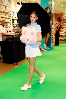 Canel Delice beim Walk of Mumuso im Rahmen der Berlin Fashion Week S S 2026 in der Mall of Berlin. Berlin, 03.07.2025