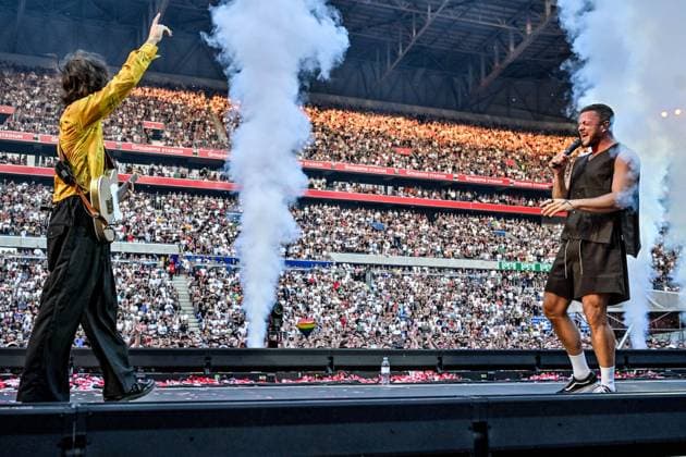 Entertainment Themen der Woche KW27 Imagine Dragons Live In Lyon Imagine Dragons performing live on stage at Groupama Stadium in Lyon, France on July, 3, 2025. Photo by Julien Reynaud APS-Medias ABACAPRESS.COM Lyon France  Copyright: xReynaudxJulien APS-Medias ABACAx