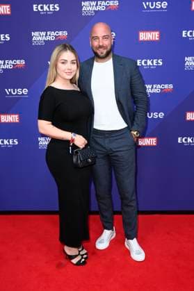 Kim Gloss mit Ehemann Alexander Beliaikin bei der Verleihung der Bunte New Faces Awards Style 2025 im Telegraphenamt. Berlin, 03.07.2025