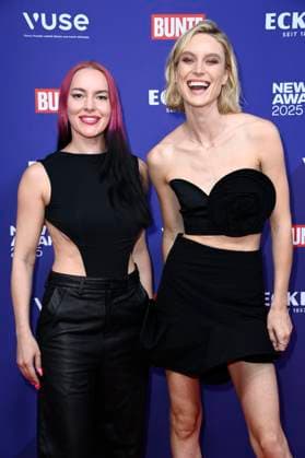Pretty Pink und Kim Hnizdo bei der Verleihung der Bunte New Faces Awards Style 2025 im Telegraphenamt. Berlin, 03.07.2025