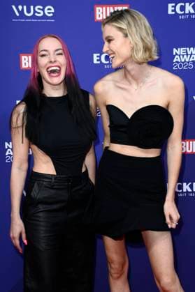 Pretty Pink und Kim Hnizdo bei der Verleihung der Bunte New Faces Awards Style 2025 im Telegraphenamt. Berlin, 03.07.2025