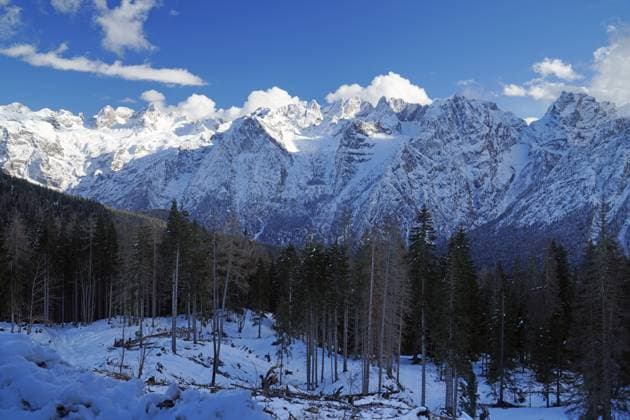 Cristallo-Faloria, Cortina d Ampezzo, Dolomiten, Provinz Belluno, Region Venetien, Cortina d Ampezzo, Venetien, Italien, Europa Cristallo-Faloria, Cortina d Ampezzo, Dolomites, Province of Belluno, Veneto region, Cortina d Ampezzo, Veneto, Italy, Europe Copyright: imageBROKER JirixHubatka ibllid13596141.jpg