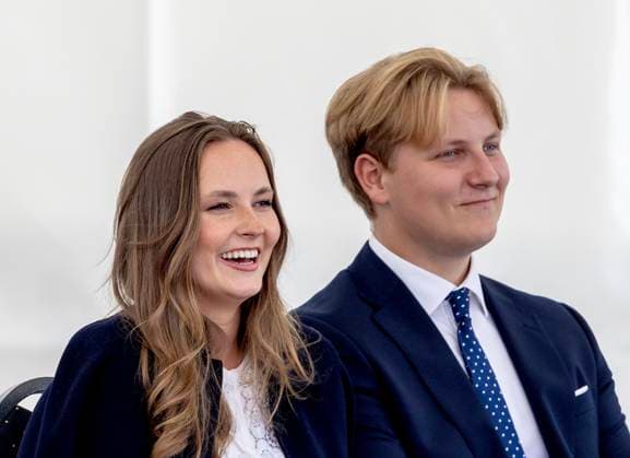 04-07-2025 Norway Princess Ingrid Alexandra and Prince Sverre Magnus attend the commemoration of the 200th anniversary of the emigration to America in Stavanger. Â  Copyright: xPPEx