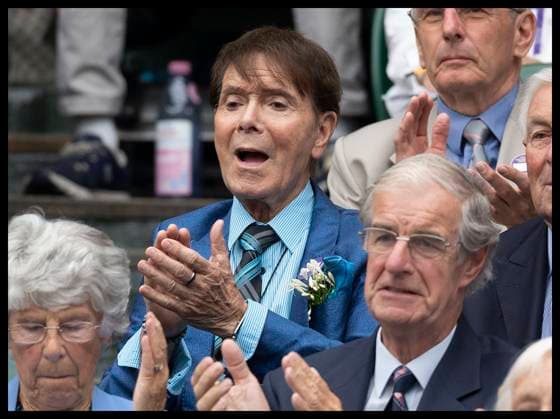 . 05 07 2025. London, United Kingdom. Sir Cliff Richard on day six of the Wimbledon Tennis Championships in London.  xStephenxLockx xi-Imagesx IIM-26079-0036