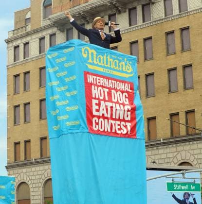 CONEY ISLAND, NY - JULY 04: Miki Sudo and Joey Chestnut 2017 winners of the Nathans Famous 4th Of July International Hot Dog Eating Contest at Coney Island on July 4, 2017 in the Brooklyn borough of New York City....People: Joey Chestnut. Coney Island United States Of America  - ZUMAs214 20170704_aba_s214_023 Copyright: xSMGx