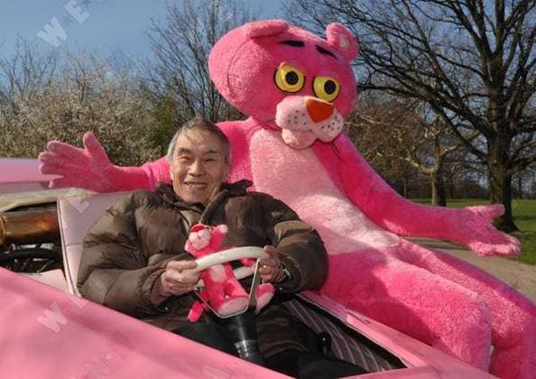 Burt Kwouk Pink Panther Car photocall held on Hampstead Heath London, England - 16.03.07, London, United Kingdom Daniel Deme WENN 1190297.jpg