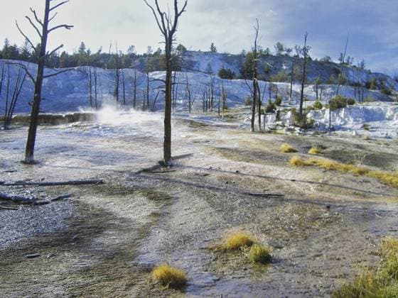 A dry and smoking lake in the rocky mountains A dry and smoking lake in the rocky mountains Copyright: imageBROKER SunbirdxImages iblmup13682384.jpg