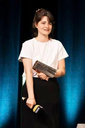 Jacqueline Jansen bei der Preisverleihung auf dem 42. Filmfest München 2025 im Amerikahaus. München, 05.07.2025