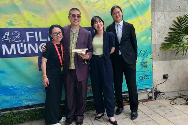 Soujiro Sanada mit Team bei der Preisverleihung auf dem 42. Filmfest München 2025 im Amerikahaus. München, 05.07.2025