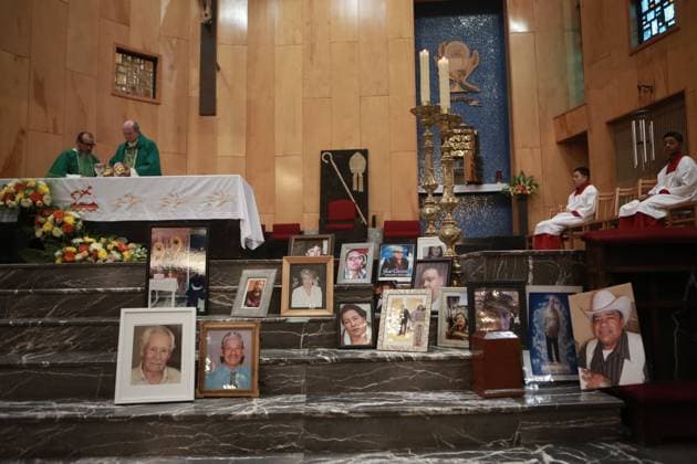 Mass held in Ciudad Juarez for families of crematorium victims CIUDAD JUAREZ, MEXICO - JULY 6: The Diocese of Ciudad Juarez held a Eucharistic mass on Sunday in memory of families who believe their loved ones were among the 383 bodies recently discovered at the Plenitud crematorium, on July 6, 2025 in Ciudad Juarez, Mexico. Bishop Jose Guadalupe Torres Campa led the service at the city’s cathedral, calling for unity and justice following the incident, which shocked the community and raised concerns over human dignity. Christian Torres Anadolu Ciudad Juarez Mexico. Editorial use only. Please get in touch for any other usage.  Copyright: x2025xAnadoluxChristianxTorresx