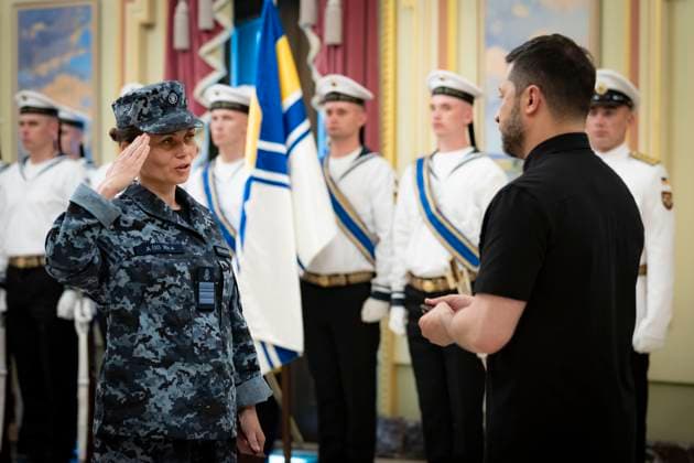 News Themen der Woche KW27 Ukrainian President, Volodymyr Zelenskyy, meets with naval veterans to present state awards Ukrainian President, Volodymyr Zelenskyy, meets with naval veterans to present state awards in Kyiv, Ukraine, on July 6, 2025. Photo by PRESIDENT OF UKRAINE apaimages Ukraine Ukraine Ukraine 060725_Ukraine_UPO_00(29).jpeg Copyright: xapaimagesxPRESIDENTxOFxUKRAINEx xapaimagesx