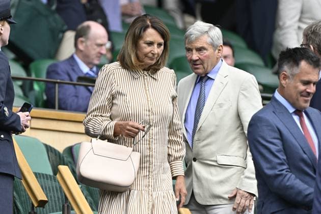 Tennis : Wimbledon -2025 - ITF - Tennis - Wimbledon - ITF - Ambiance Royal Box - Parents de Kate Middleton family - Angleterre GB  Copyright: xChryslenexCaillaud xPznewsx