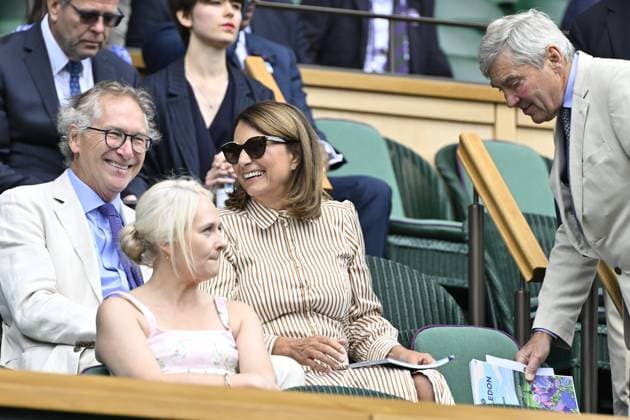 Tennis : Wimbledon -2025 - ITF - Tennis - Wimbledon - ITF - Ambiance Royal Box - Parents de Kate Middleton family - Angleterre GB  Copyright: xChryslenexCaillaud xPznewsx