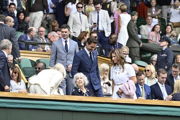 Tennis : Wimbledon -2025 - ITF - Tennis - Wimbledon - ITF - Ambiance Royal Box - Mirka et Roger Federer - Suisse GB  Copyright: xChryslenexCaillaud xPznewsx