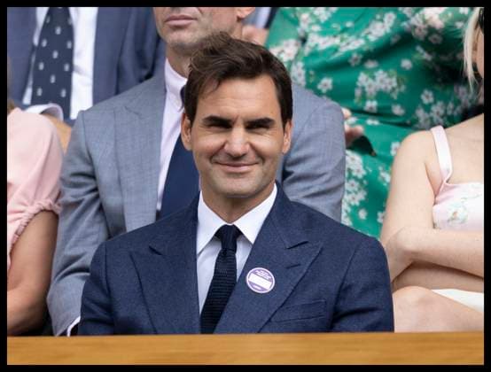 . 07 07 2025. London, United Kingdom. Roger Federer in the Royal Box on day eight of the Wimbledon Tennis Championships in London.  xStephenxLockx xi-Imagesx IIM-26082-0054
