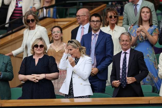 . 07 07 2025. London, United Kingdom. Royal Box including Sophie, Duchess of Edinburgh on day eight of the Wimbledon Tennis Championships in London.  xStephenxLockx xi-Imagesx IIM-26082-0064