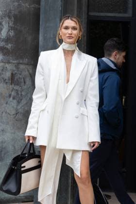 PFW Tamara Ralph Outside Arrivals NB Chloe Lecareux arriving at the Tamara Ralph show as part of Haute Couture Fashion Week on July 07, 2025 in Paris, France. Photo by Nasser Berzane ABACAPRESS.COM Paris France  Copyright: xBerzanexNasser ABACAx