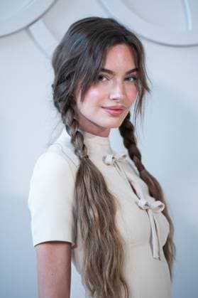 PFW Georges Hobeika Front Row AM Mara Lafontan attending the Georges Hobeika Haute Couture Fall Winter 2025 2026 show as part of Paris Fashion Week in Paris, France on July 07, 2025. Photo by Aurore Marechal ABACAPRESS.COM Paris France  Copyright: xMarechalxAurore ABACAx
