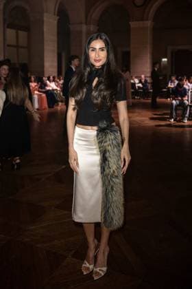 PFW - Georges Hobeika Front Row Diala Makki attends the Georges Hobeika Haute Couture Fall Winter 2025-2026 show, as part of Paris Fashion Week in Paris, France on July 7, 2025. Photo by Ammar Abd Rabbo ABACAPRESS.COM Paris France  Copyright: xAbdxRabboxAmmar ABACAx