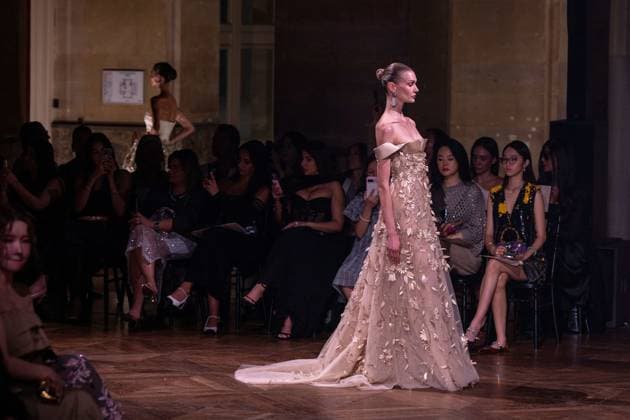 PFW - Georges Hobeika Runway A model walks the runway at the Georges Hobeika Haute Couture Fall Winter 2025-2026 show, as part of Paris Fashion Week in Paris, France on July 7, 2025. Photo by Ammar Abd Rabbo ABACAPRESS.COM Paris France  Copyright: xAbdxRabboxAmmar ABACAx
