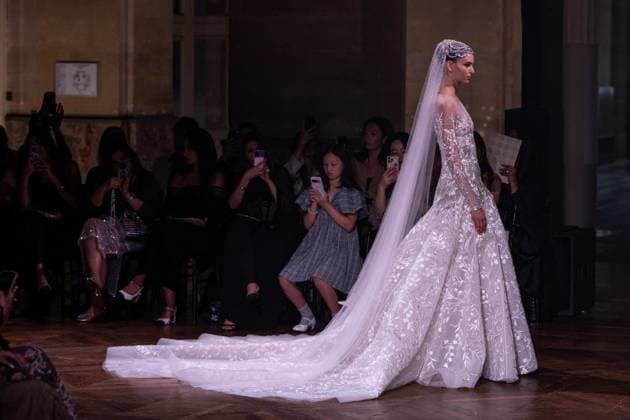 PFW - Georges Hobeika Runway A model walks the runway at the Georges Hobeika Haute Couture Fall Winter 2025-2026 show, as part of Paris Fashion Week in Paris, France on July 7, 2025. Photo by Ammar Abd Rabbo ABACAPRESS.COM Paris France  Copyright: xAbdxRabboxAmmar ABACAx